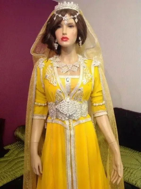 Picture of Multicolor Bridesmaid Party Wear Jilbab Dress for Women Formal Style