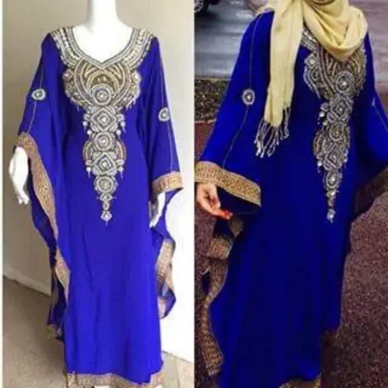 Picture of Purple Georgette Jilbab Dress with Bridesmaid Party Wear for Women Evening Style