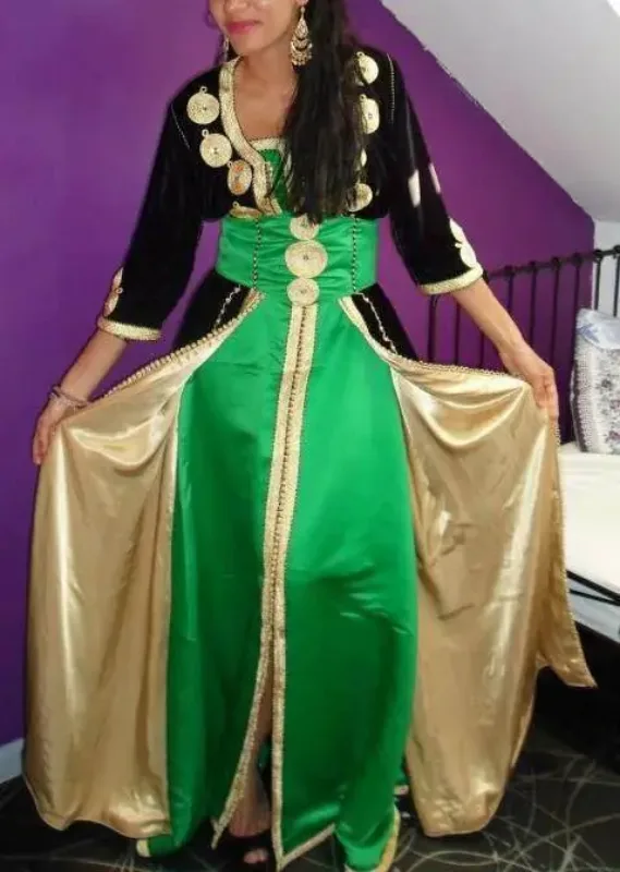 Picture of Multicolor Georgette Jilbab Dress for Women - Bridesmaid Party Wear Royal Style