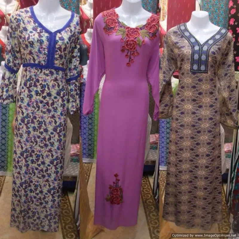 Picture of Radhe Designer Pink Cotton Kaftan Dress for Women - F3246