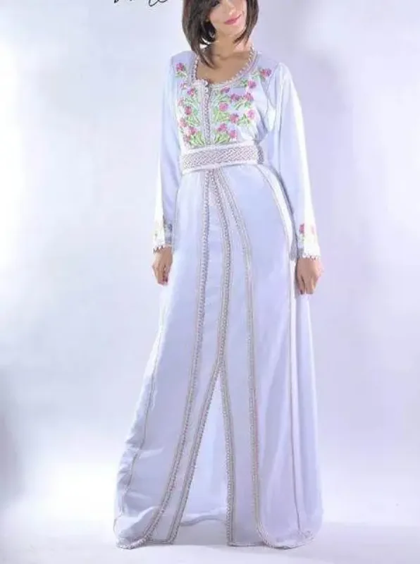 Picture of Multicolor Georgette Jilbab Dress for Women - Bridesmaid Party Wear Soft Drape