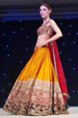 Picture of indian pakistani lehenga choli party wear dress for mom