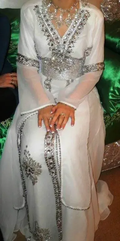 Picture of Gold Georgette Jilbab Dress with Bridesmaid Party Wear for Women Elegant Style