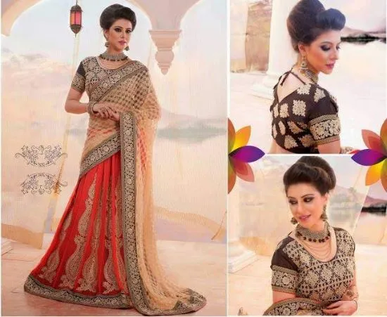 Picture of pakistani wear designer saree indian women lehenga part
