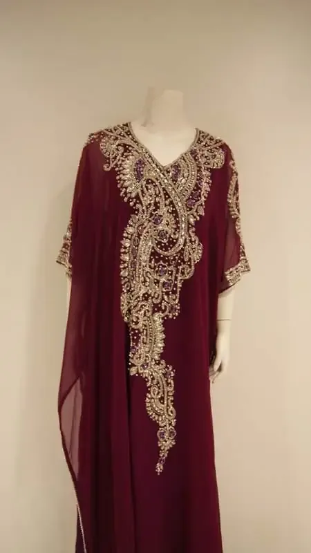 Picture of Bridesmaid Party Wear Multicolor Jilbab Dress for Women Party Style
