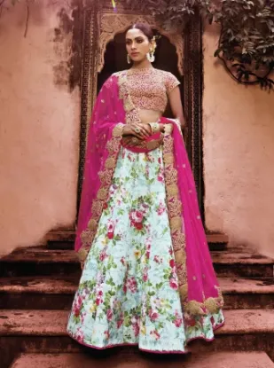 Picture of designer pakistani indian saree women dress lehenga bol
