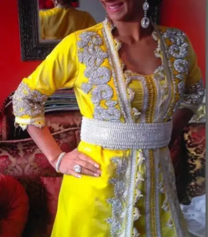 Picture of Multicolor Jilbab Dress with Bridesmaid Party Wear Detail for Women Royal Style
