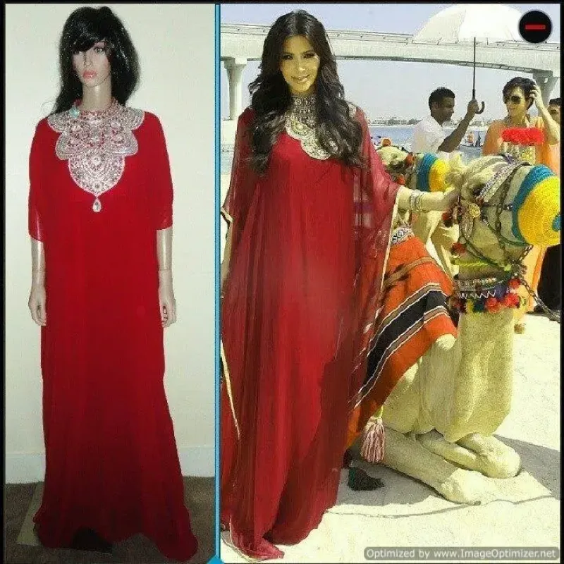 Picture of Multicolor Jilbab Dress with Bridesmaid Party Wear Detail for Women Chic Style