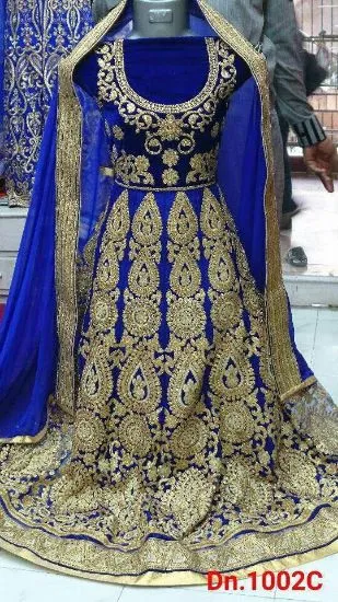Picture of silk wedding party dress pakistani designer indian lehe