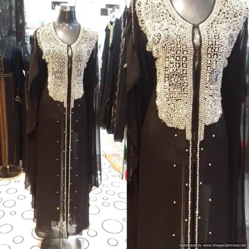 Picture of Radhe Designer Black Georgette Kaftan Dress for Women - F3309