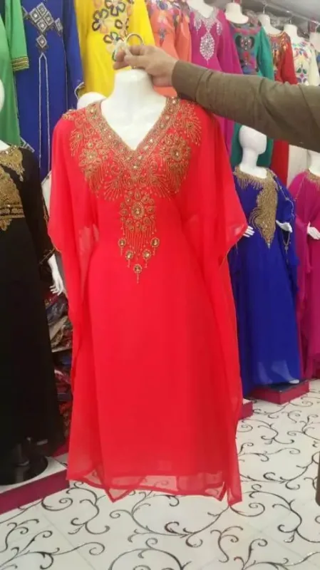 Picture of Radhe Designer Multicolor Georgette Kaftan Dress for Women - F3322