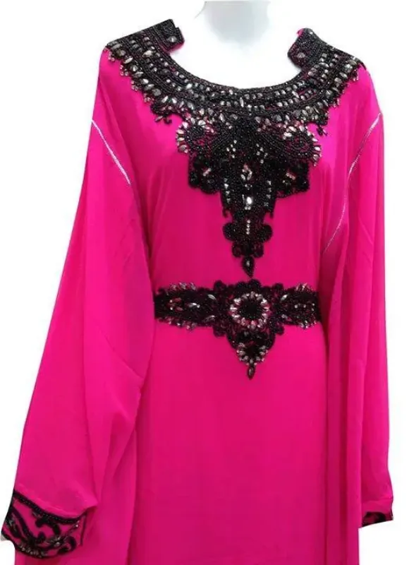 Picture of Multicolor Georgette Jilbab Dress Design 612 for Women