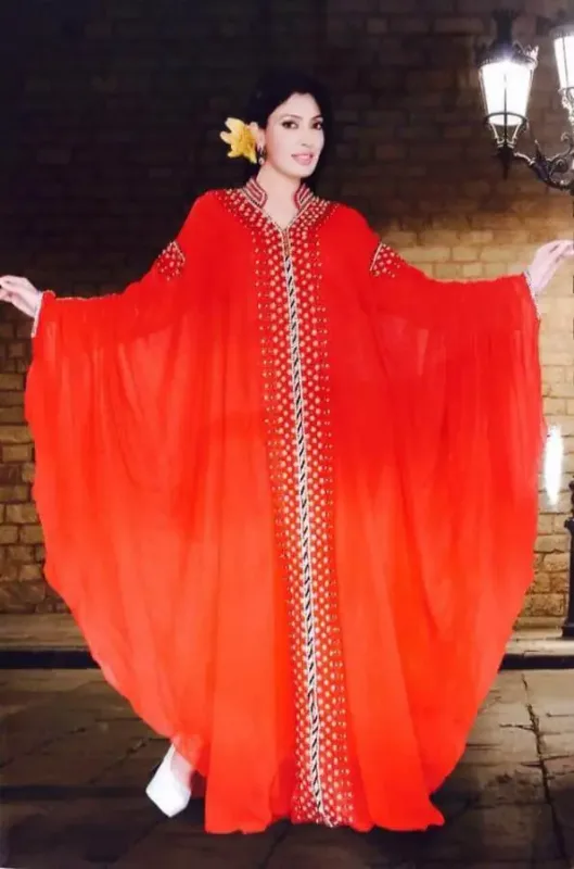 Picture of Radhe Designer Yellow Georgette Kaftan Dress for Women - F3344