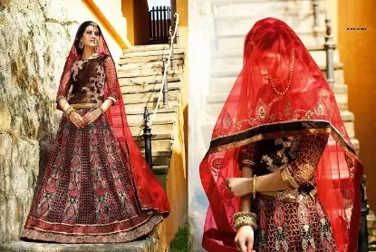 Picture of indian party wear lehenga choli bridal pakistani weddin
