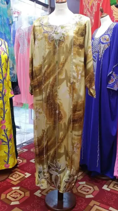 Picture of Radhe Designer Yellow Georgette Kaftan Dress for Women - F3361