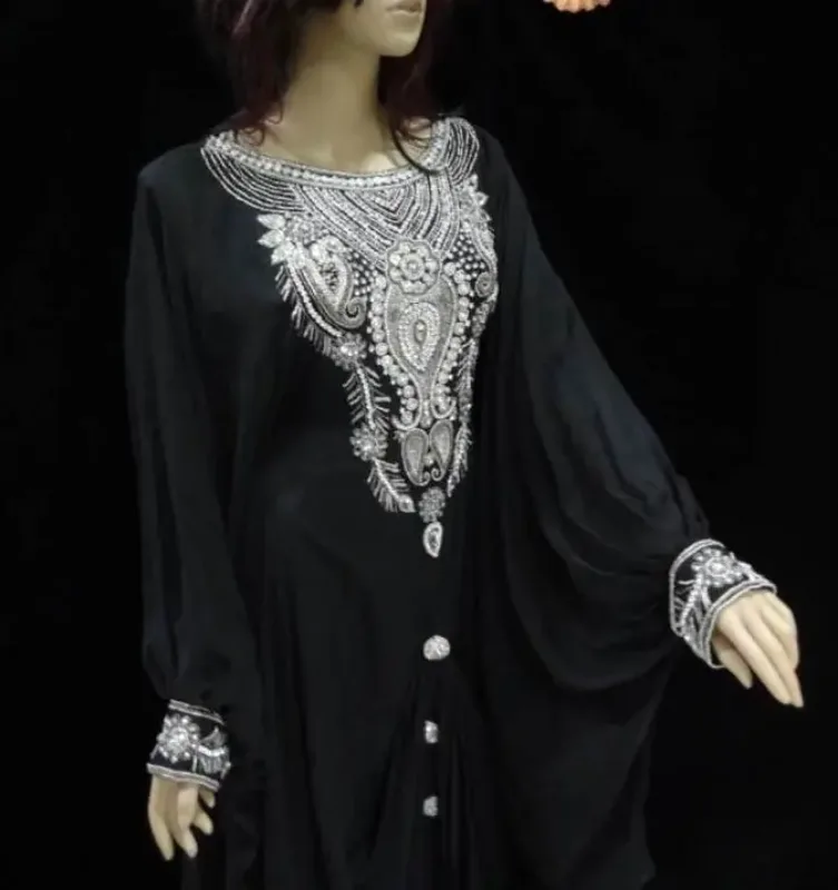 Picture of Multicolor Georgette Jilbab Dress Design 666 for Women