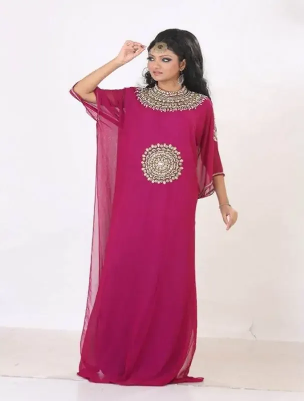 Picture of Multicolor Georgette Jilbab Dress Design 686 for Women