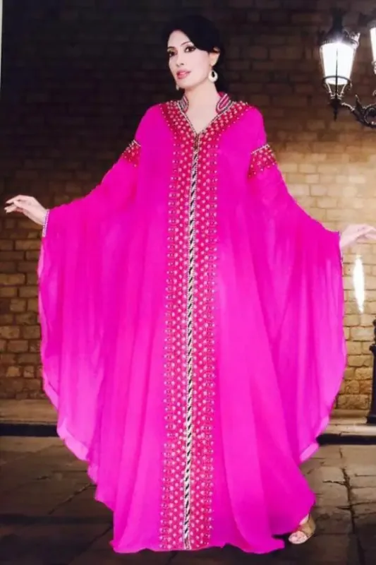 Picture of Radhe Designer Black Georgette Kaftan Dress for Women - F3400