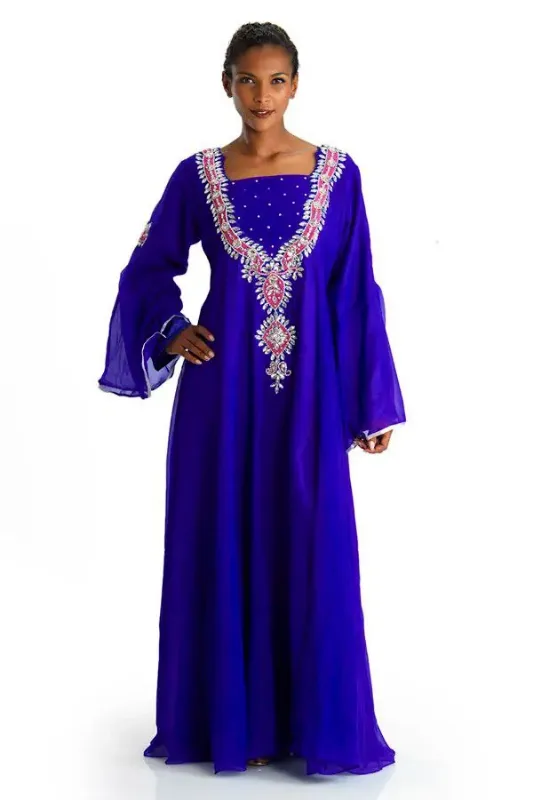 Picture of Purple Georgette Jilbab Dress with Bridesmaid Party Wear for Women Premium Look