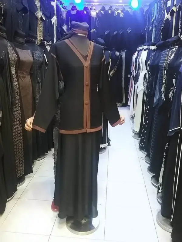 Picture of Radhe Designer Black Georgette Kaftan Dress for Women - F3415