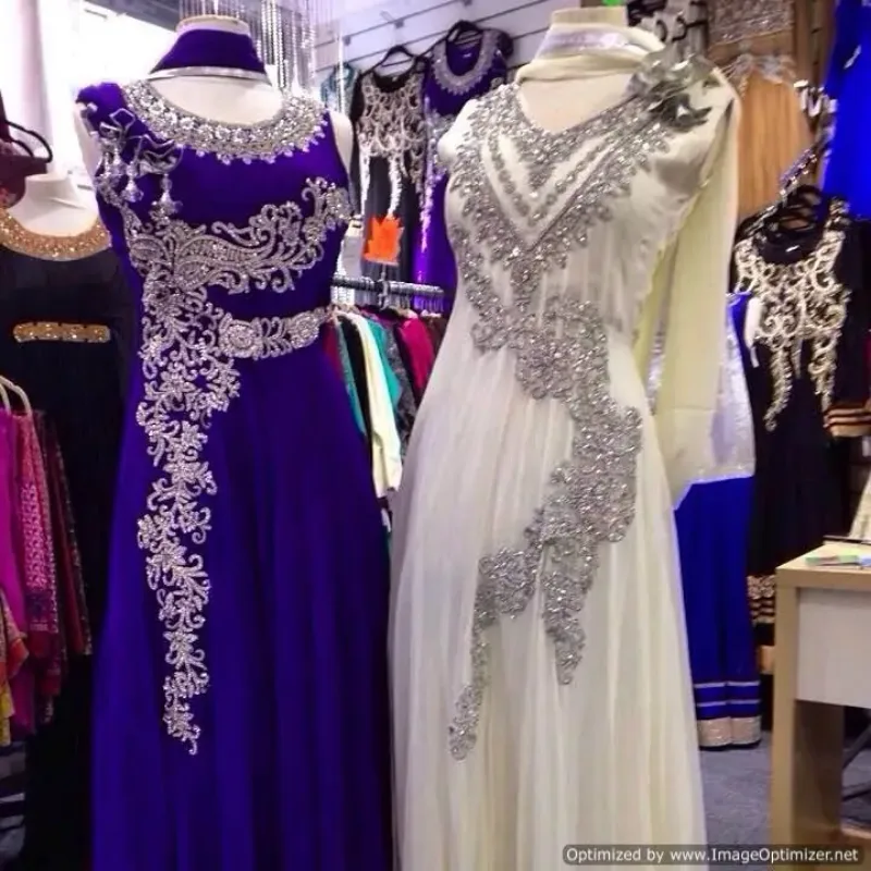 Picture of White Bridesmaid Party Wear Jilbab Dress for Women Graceful Style