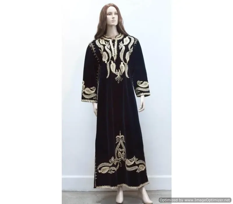 Picture of Black Georgette Jilbab Dress for Women - Bridesmaid Party Wear Refined Look