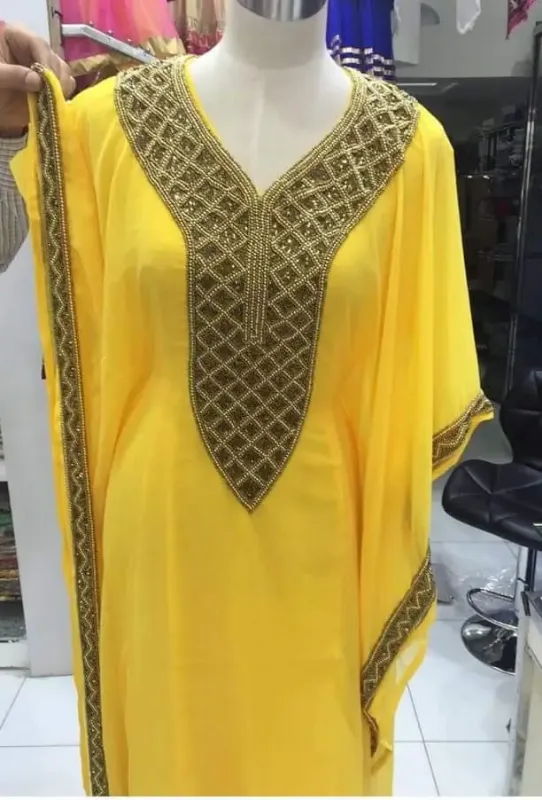 Picture of Radhe Designer Purple Georgette Kaftan Dress for Women - F3436