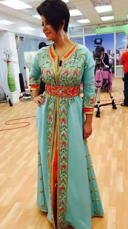 Picture of Radhe Designer Multicolor Georgette Kaftan Dress for Women - F8834