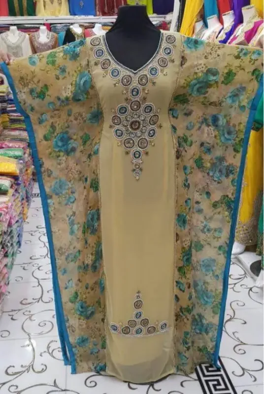 Picture of Radhe Designer Pink Cotton Kaftan Dress for Women - F3433