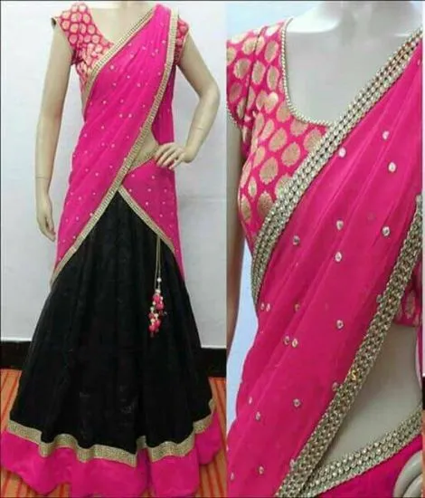 Picture of bollywood designer attractive bridal wedding party wear