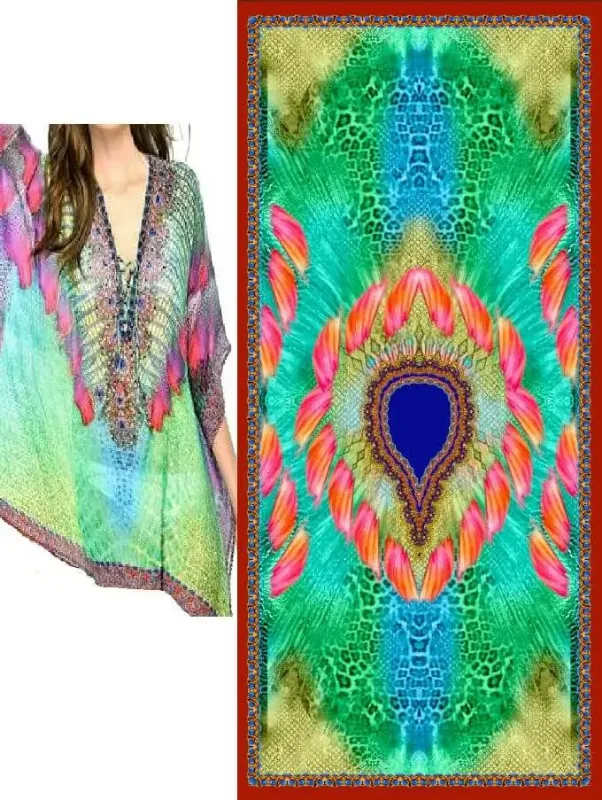 Picture of Radhe Designer Pink Cotton Kaftan Dress for Women - F3450