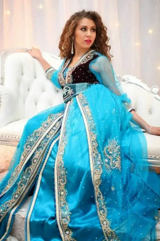 Picture of Radhe Designer Black Georgette Kaftan Dress for Women - F8848