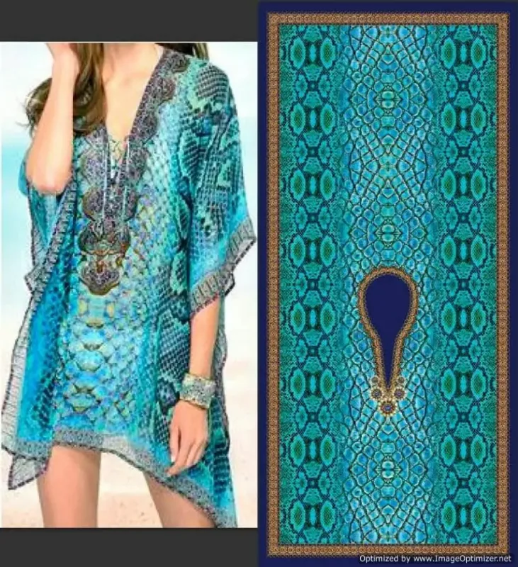 Picture of Radhe Designer Black Georgette Kaftan Dress for Women - F3449