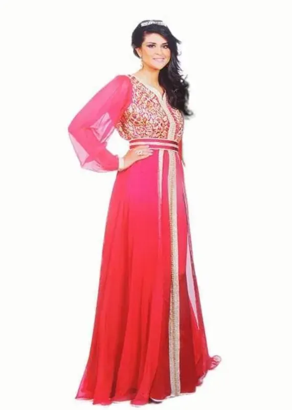Picture of Radhe Designer Yellow Georgette Kaftan Dress for Women - F8845