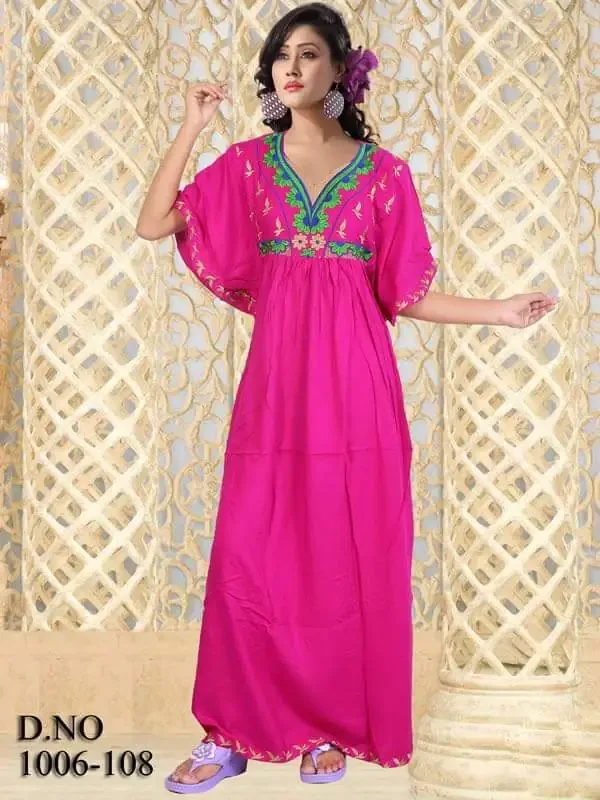 Picture of Radhe Designer Multicolor Georgette Kaftan Dress for Women - F3469