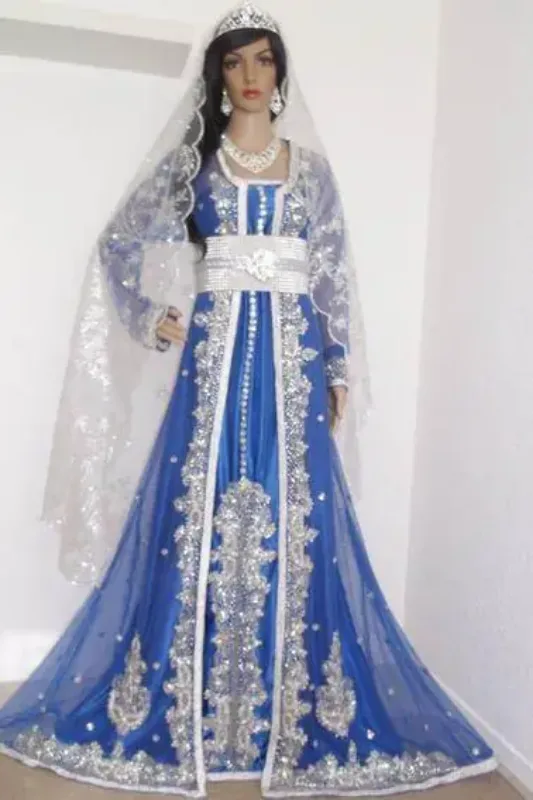 Picture of Radhe Designer White Georgette Kaftan Dress for Women - F8870