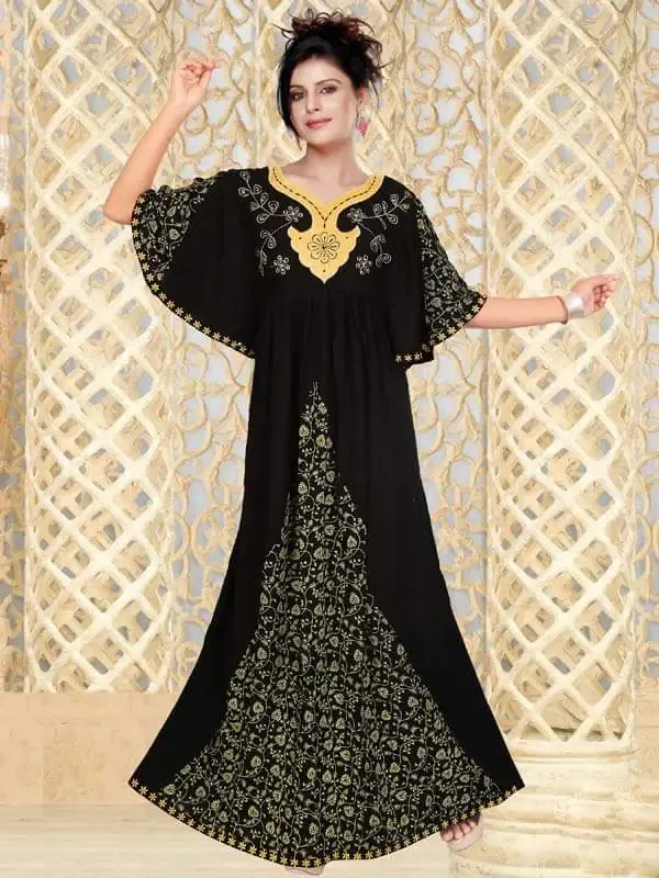 Picture of Radhe Designer Pink Cotton Kaftan Dress for Women - F3467
