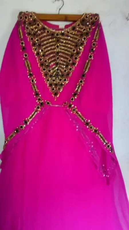 Picture of Radhe Designer White Georgette Kaftan Dress for Women - F3482
