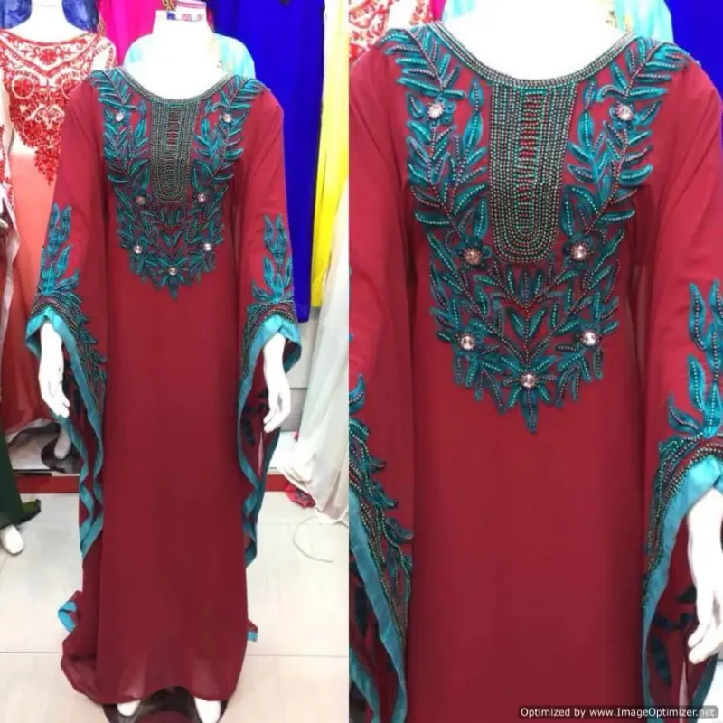 Picture of Radhe Designer Yellow Georgette Kaftan Dress for Women - F3157