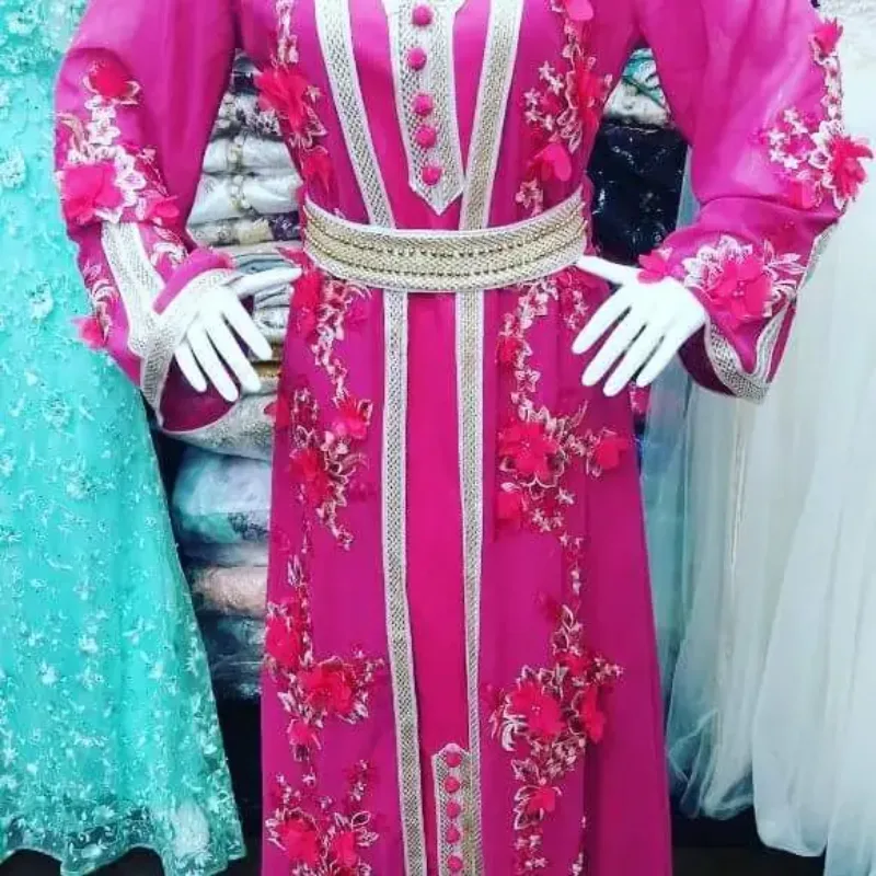 Picture of Radhe Designer Red Georgette Kaftan Dress for Women - F3506