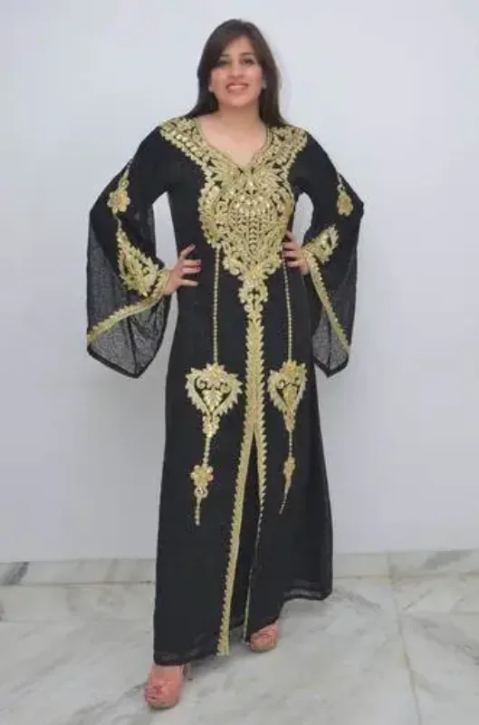 Picture of Radhe Designer Multicolor Georgette Kaftan Dress for Women - F8905