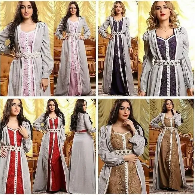 Picture of Radhe Designer Multicolor Georgette Kaftan Dress for Women - F3507