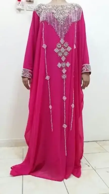 Picture of Radhe Designer Purple Georgette Kaftan Dress for Women - F8903