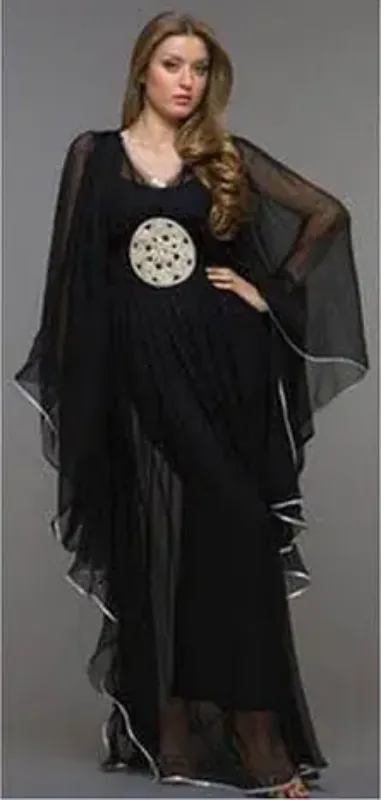 Picture of Radhe Designer Multicolor Georgette Kaftan Dress for Women - F8926