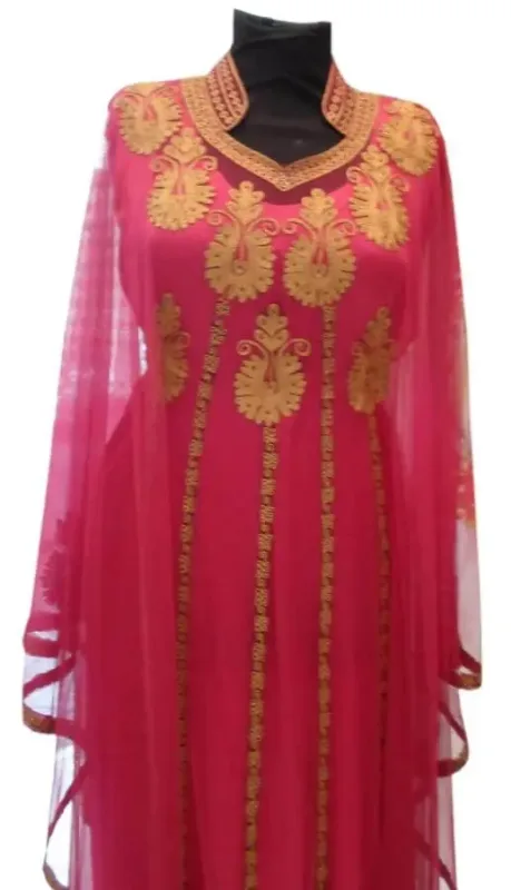 Picture of Radhe Designer Purple Georgette Kaftan Dress for Women - F3628