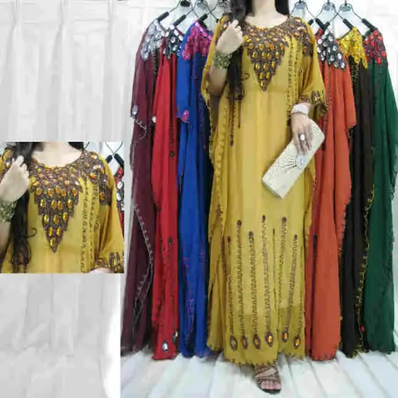 Picture of Radhe Designer Multicolor Georgette Kaftan Dress for Women - F9046