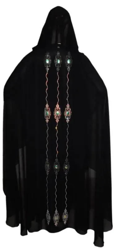 Picture of Radhe Designer Black Georgette Kaftan Dress for Women - F3694