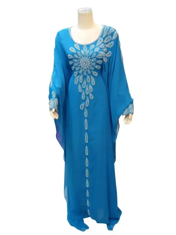 Picture of Radhe Designer Yellow Georgette Kaftan Dress for Women - F3723