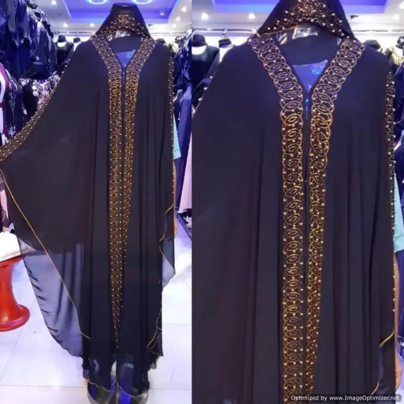 Picture of Radhe Designer Black Georgette Kaftan Dress for Women - F3145