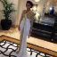 Picture of Multicolor Bridesmaid Party Wear Moroccan Kaftan Dress for Women Modest Style